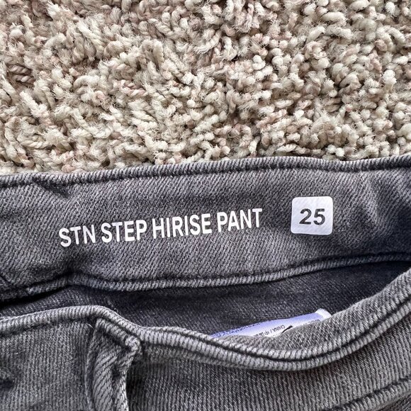 Volcom STN Step Hi-Rise Pants – Size 25, High Waisted Gray Denim - Picture 2 of 3